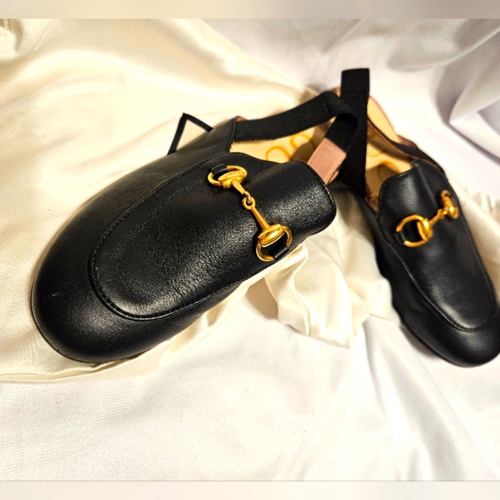 BRAND NEW** GUCCI Black Children's Princetown Slipper Junior SZ EU 30 US…
